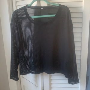 ALO yoga mesh boxy top